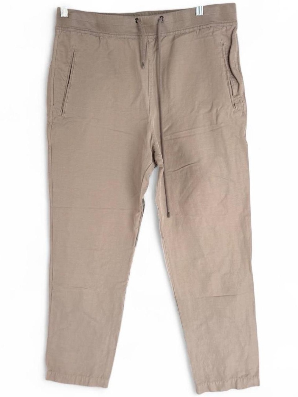 JAMES PERSE KHAKI COTTON LINEN PANTS TROUSERS TAN SZ 2 MEDIUM